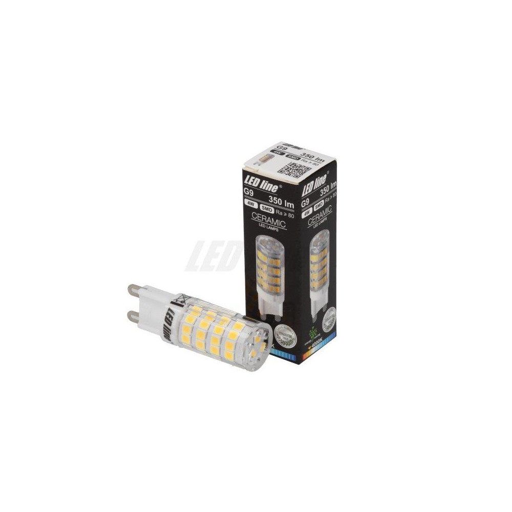 Lemputė LED G9 220-240V 4W 350lm neutraliai balta 4000K, LED line