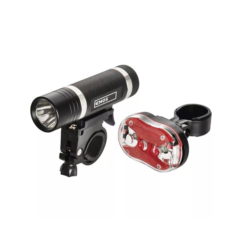 Dviračio žibintas 150lm baltas ir raudonas signalinis žibintas, užsegimas ant rėmo, EMOS