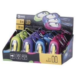 Žibintuvėlis LED, raktų pakabukas, COB, 30lm, su mirgėjimo funkcija, 2xAAA, EMOS