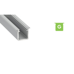 Profilis aliuminis anoduotas LED juostoms įleidžiamas, gilus, G, 2.02m LUMINES