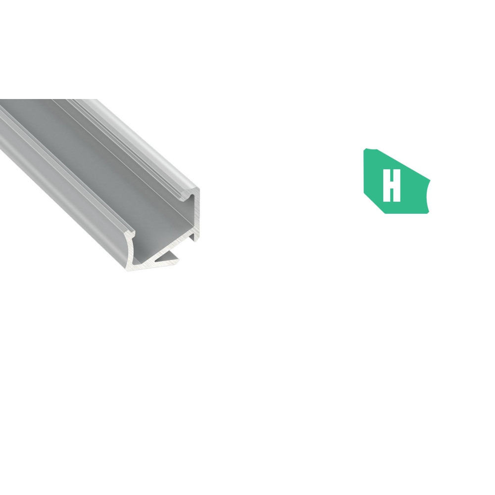 Profilis aliuminis anoduotas LED juostoms kampinis, H, 1m LUMINES