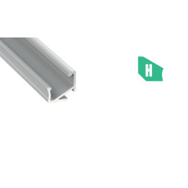 Profilis aliuminis anoduotas LED juostoms kampinis, H, 1m LUMINES