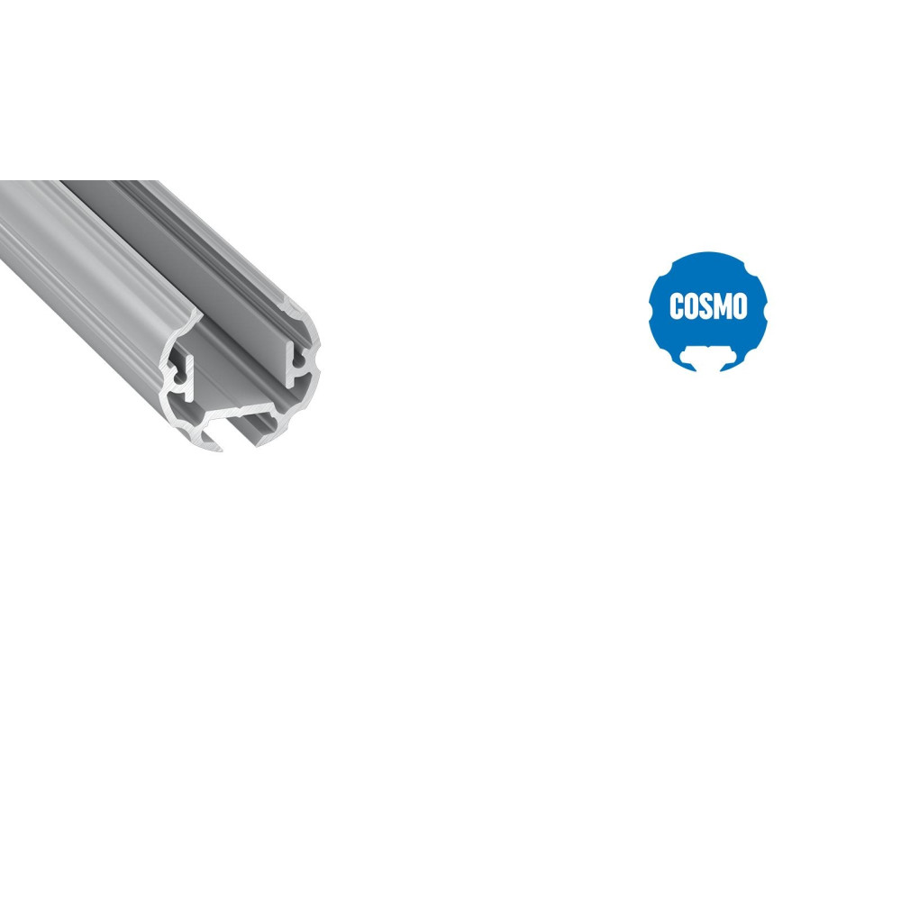Profilis aliuminis anoduotas LED juostoms ovalus, COSMO, 2.02m LUMINES