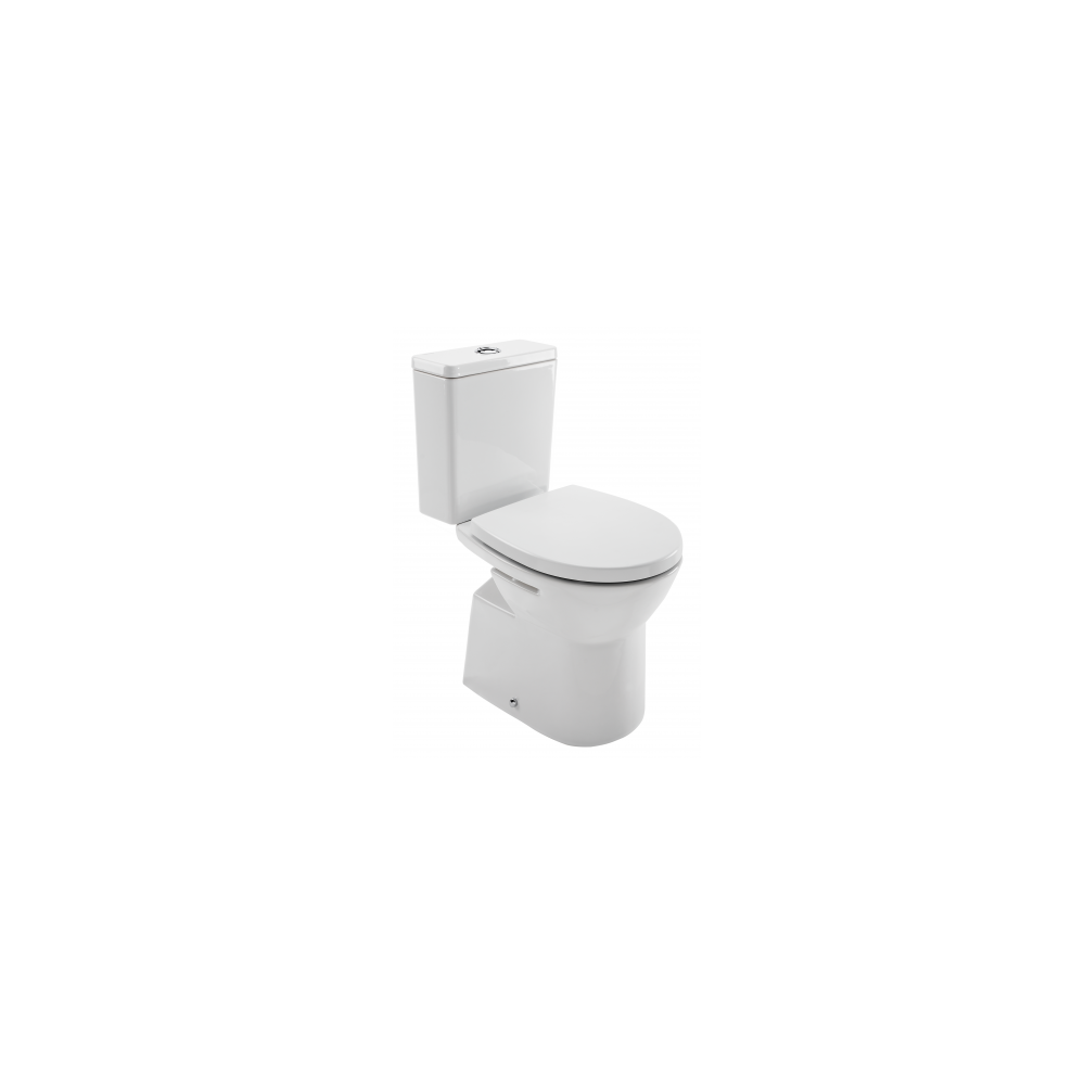 Kombinuotas WC EASY su kietu soft close dangčiu horizontalus 3/6 ltr baltas