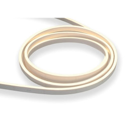 LED juosta NEON FLEX 24Vdc, 7.2W/ m, 120LED/ m, šiltai balta, 6x12mm, 5m ritė, IP67