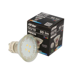 Lemputė LED GU10 230V 1W 80lm neutraliai balta 4000K, LED line