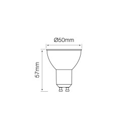 Lemputė LED GU10 230V 1W 80lm neutraliai balta 4000K, LED line