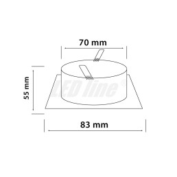 Įmontuojamas šviestuvas, hermetinis kvadratinis, aliuminio lydinys, nerūdijančio plieno, LED line