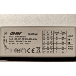 LED šviestuvas 60x60, 230Vac 15-36W 2250-5040lm, 4000K neutraliai balta, DIORA, LED line