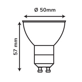 Lemputė LED GU10 230V 7W 120 ° 581lm šiltai balta