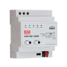 KNX BUS maitinimo šaltinis 30V 1280mA, montuojamas ant DIN bėgelio su diagnostika