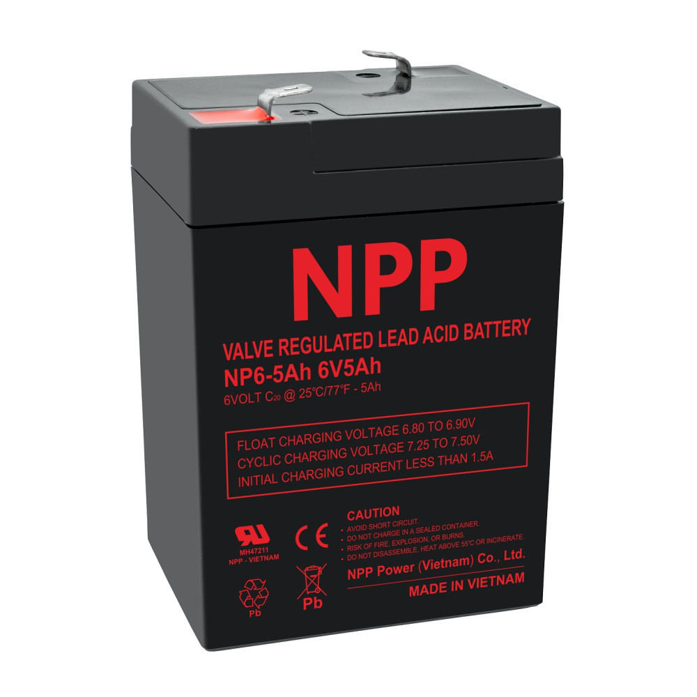 Akumuliatorius 6V 5Ah T1(F1) Pb AGM NPP