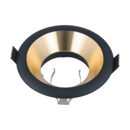 Įmontuojamas šviestuvas, MR16/ GU10 apvalus, OLTIKA, juodas/ auksinis, LED line