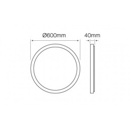Šviestuvas LED apvalus, pakabinamas, 40W, 60cm, LED line