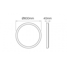 Šviestuvas LED apvalus, pakabinamas, 40W, 60cm, LED line