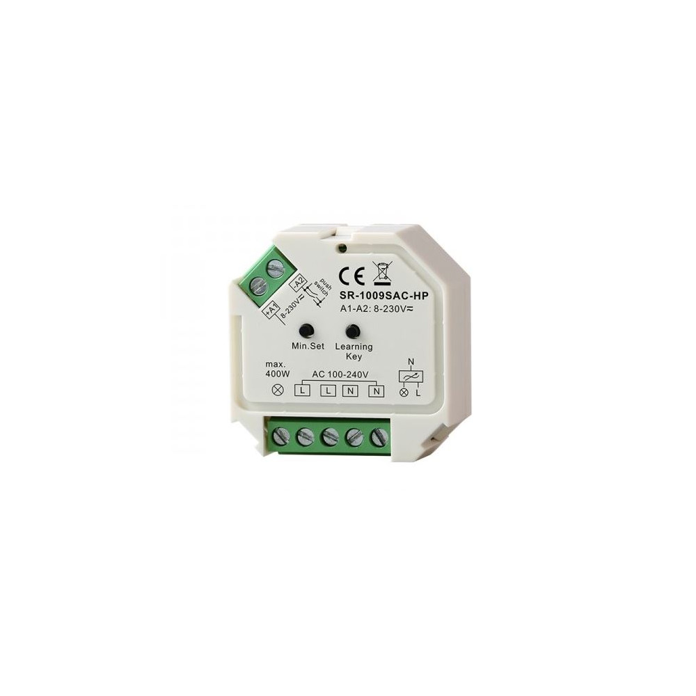 Apšvietimo DALI valdymo sistemos valdiklis TRIAC + PUSH-DIM 230Vac, 200W, Sunricher