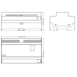 DALI sistemos valdiklis TRIAC 4x400W, 4 kanalų, DIN, TRIAC 100-240V, Sunricher