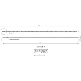 LED juosta 12V 12W/ m nehermetiška IP20 šiltai balta 3000K 120LED/ m 115lm/ W PLUS AKTO