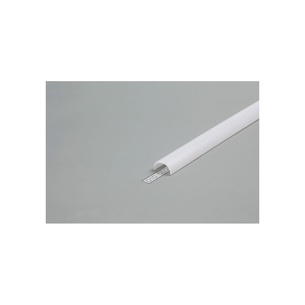 LED profilio ARC12 dangtelis, ovalus, baltas, 2m, TOPMET