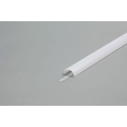 LED profilio ARC12 dangtelis, ovalus, baltas, 3m, TOPMET