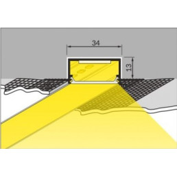 Profilis aliuminis anoduotas LED juostoms, priglaistomas, VARIO30-04, 2m, TOPMET