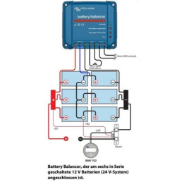 Akumuliatorių balansuoklis 2x12V akumuliatoriams sujungtiems nuosekliai arba lygiagrečiai Victron Energy