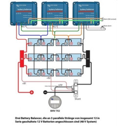 Akumuliatorių balansuoklis 2x12V akumuliatoriams sujungtiems nuosekliai arba lygiagrečiai Victron Energy