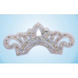 LED juosta 12V 7.2W/ m nehermetiška šiltai balta 3000K, S formos, LEMLUX