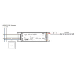 LED maitinimo šaltinis 220-240Vac - 24Vdc, 200W, TRIAC + DALI + Push-DIM + 1-10V, Sunricher