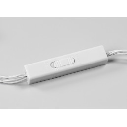 LED jungiklis 12-24V 4A, ON-OFF, du jutikliai, įleidžiamas, plastikinis, baltas, skirtas valdyti durelių/ rankos judesiu