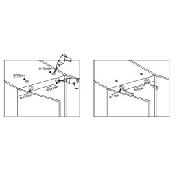 LED jungiklis 12-24V 4A, ON-OFF, du jutikliai, įleidžiamas, plastikinis, baltas, skirtas valdyti durelių/ rankos judesiu