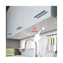 LED šviestuvėlis, baldinis, SENSO MASTER, 2.5W, aliuminis, 3000K šiltai balta, su valdikliu ir jungtimis L813