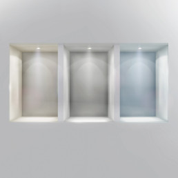 Įleidžiamas LED šviestuvėlis, MINI STAR, 12Vdc, 0.6W, 90°, 4000K neutraliai balta, su jungtimi L813