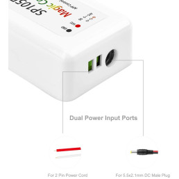 LED skaitmeninės juostos valdiklis 5-24V, Bluetooth, 2048 PIX