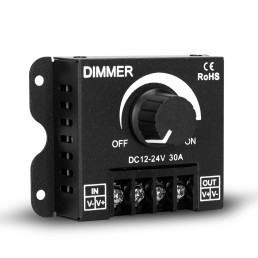 LED juostų valdiklis PWM 12-24Vdc 30A 360-720W