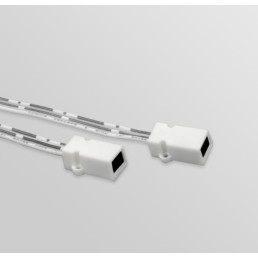 LED jungiklis 12-24V 4A, ON-OFF, du jutikliai, paviršinis, plastikinis, baltas, skirtas valdyti durelių/ rankos judesiu