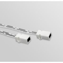 LED jungiklis 12-24V 4A, ON-OFF, du jutikliai, paviršinis, plastikinis, baltas, skirtas valdyti durelių/ rankos judesiu
