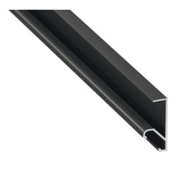 Profilis aliuminis anoduotas, Q18, juodas, 18mm baldinei prokštei, 2.02m, LUMINES