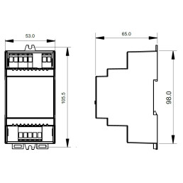 LED signalo stiprintuvas, RGBW, 12-36Vdc, 4x5A, DIN, Sunricher