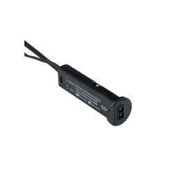 LED jungiklis 12-24Vdc, 2A, su IR jutikliu, baldinis, įleidžiamas Ø14mm, dviejų funkcijų, juodas