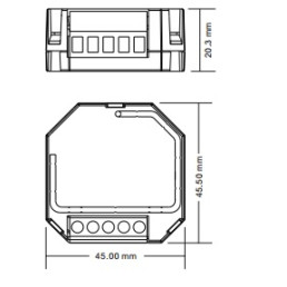 DALI sistemos maitinimo šaltinis MINI, 100-240Vac, 16Vdc, 100mA, Sunricher