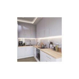 Profilis aliuminis anoduotas LED juostoms su matiniu dangteliu, kampinis 30/ 60° TRI-LINE MINI, 2m