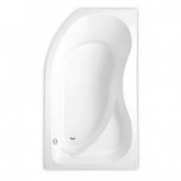 Akrilinė kampinė asimetrinė vonia ACTIVA 1500x900 mm kairinė balta
