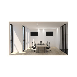 Profilis aliuminis anoduotas LED juostoms, su matiniu dangteliu, įleidžiamas, priglaistomas, DEOLINE P, 3m