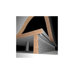 Profilis aliuminis anoduotas LED juostoms, su matiniu dangteliu, lentyninis FLOORLINE, 2m