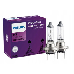 Lemputės H7 12V 55W VisionPlus +60% PHILIPS, 2 vnt.