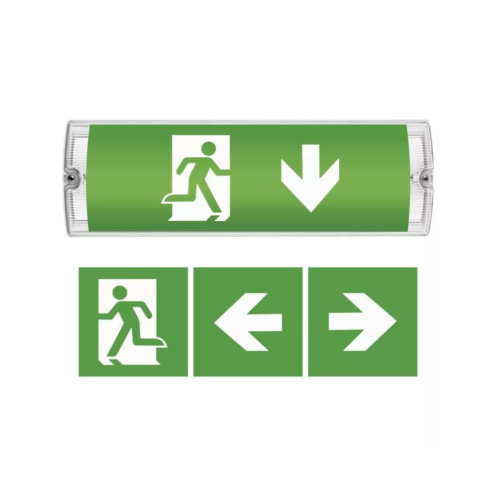 Avarinio išėjimo šviestuvas 230V 3W 150lm, 3val., IP65, EMOS