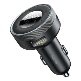 Automobilinis FM moduliatorius, įkroviklis su Bluetooth, AUX 12-24V 2xUSB 3.4A, juodas