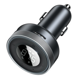 Automobilinis FM moduliatorius, įkroviklis su Bluetooth, AUX 12-24V 2xUSB 3.4A, juodas