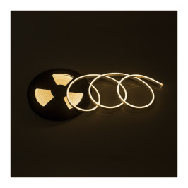 LED juosta NEON FLEX, 5m ritė, 12Vdc, 11W/ m, IP65, 3000K, karpoma 1cm, Design Light